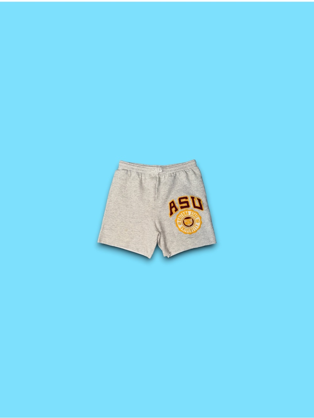 Vintage Arizona State ASU Sun Devils NCAA Hanes sweat shorts grey mens large